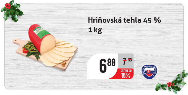 Hriňovská tehla 45 % 
 1 kg