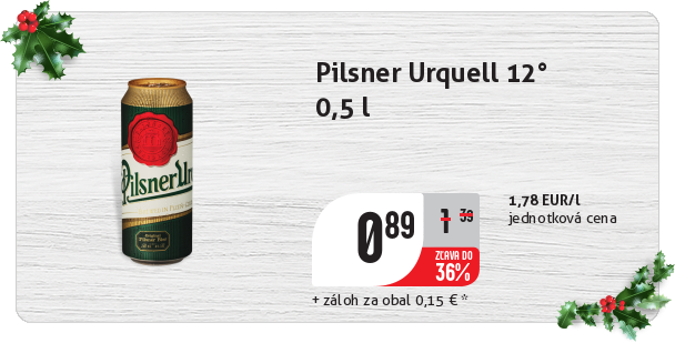 Pilsner Urquell 12° 
 0,5 l