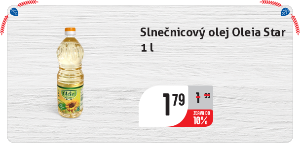 Slnečnicový olej Oleia Star
 1 l