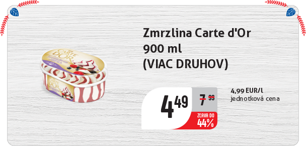 Zmrzlina Carte d'Or 
 900 ml
 (VIAC DRUHOV)