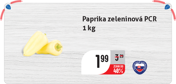 Paprika zeleninová PCR 
 1 kg