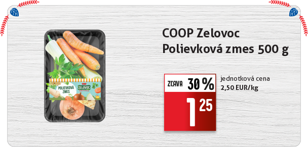 COOP Zelovoc 
 Polievková zmes 500 g